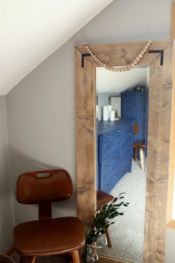 How To Make A Rustic Floor Mirror From A Barn Door Style