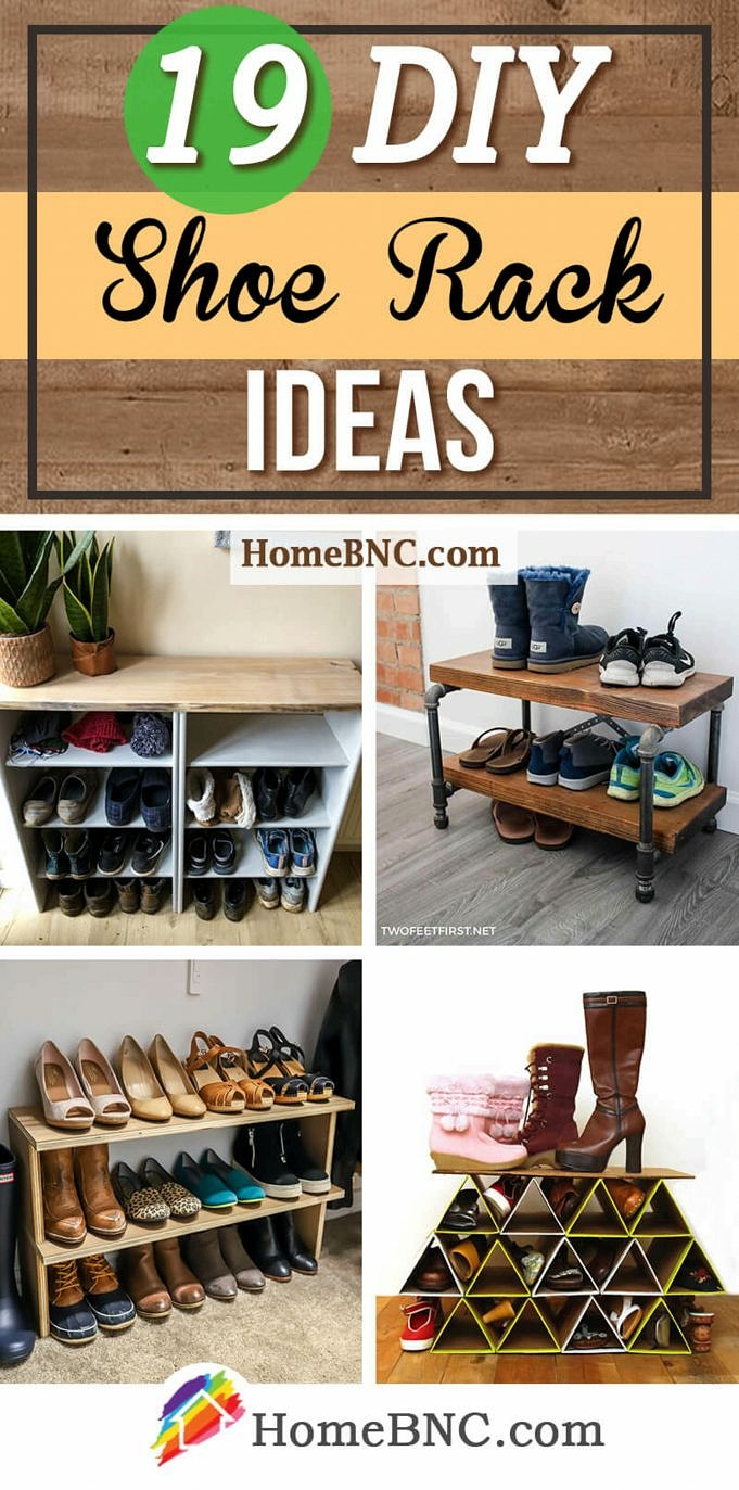 Make A DIY Rustic Industrial Shoe Storage Unit That Moves!